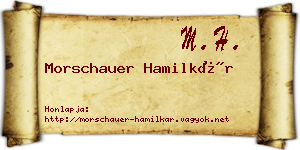 Morschauer Hamilkár névjegykártya